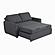 Serta&reg; Gleason Full Convertible Loveseat in Charcoal by Lifestyle