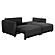 Serta&reg; Gleason Queen Convertible Sofa in Charcoal Boucle by Lifestyle
