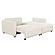 Serta&reg; Gleason Queen Convertible Sofa in Ivory Boucle by Lifestyle