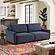 Serta&reg; Granger Queen Convertible Sofa in Navy by Lifestyle