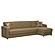 Harmony Brown Sectional Sofa Sleeper by Casamode