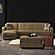 Harmony Brown Sectional Sofa Sleeper by Casamode