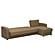 Harmony Brown Sectional Sofa Sleeper by Casamode
