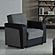 Harmony Gray Chenille/PU Convertible Armchair by Casamode