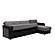 Harmony Gray Chenille/PU Sectional Sofa Sleeper by Casamode