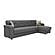 Harmony Gray Sectional Sofa Sleeper by Casamode