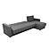 Harmony Gray Sectional Sofa Sleeper by Casamode
