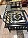 Futon Set - Full Size - Madison Black Metal Futon Frame, Mattress w/Removable Solid Cover