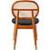 Holbeck Wicker Dining Chair with Upholstered Leather Seat, Black by LeisureMod