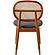 Holbeck Wicker Dining Chair with Leather Seat Set of 4, Grey by LeisureMod