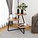Hazelton Multi-Top End Tables with Manufactured Wood Top and Powder Coated Steel Frame, Natural Wood by LeisureMod