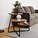Hazelton Multi-Top End Tables with Manufactured Wood Top and Powder Coated Steel Frame, Walnut by LeisureMod