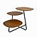 Hazelton Multi-Top End Tables with Manufactured Wood Top and Powder Coated Steel Frame, Walnut by LeisureMod
