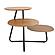 Hazelton Multi-Top End Tables with Manufactured Wood Top and Powder Coated Steel Frame, Walnut by LeisureMod