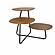Hazelton Multi-Top End Tables with Manufactured Wood Top and Powder Coated Steel Frame, Walnut by LeisureMod