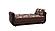 Havana Brown Chenille Fabric Loveseat by Casamode