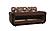 Havana Brown Chenille Fabric Loveseat by Casamode