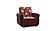 Havana Burgundy Chenille Fabric Armchair by Casamode