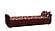Havana Burgundy Chenille Fabric Sofa by Casamode