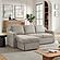 Serta&reg; Harvard Convertible Sofa with Reversible Chaise in Flax by Lifestyle