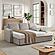 Serta&reg; Harvard Convertible Sofa with Reversible Chaise in Flax by Lifestyle