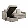 Serta&reg; Harvard Convertible Sofa with Reversible Chaise in Flax by Lifestyle