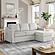 Serta&reg; Harvard Convertible Sofa with Reversible Chaise in Linen by Lifestyle