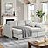 Serta&reg; Harvard Convertible Sofa with Reversible Chaise in Linen by Lifestyle