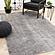 Hayden Grey Cream Distressed Brushstrokes Rug by Kalora