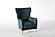 [Floor Sample] Carlino Accent Chair Napoly Emerald Green by Bellona
