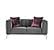 Gravita Loveseat (Deren Anthracite) by Bellona