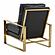 Jefferson Leather Modern Design Accent Armchair With Elegant Gold Frame, Black by LeisureMod