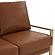 Jefferson - Leather Loveseat - Gold Frame - Cognac Tan, Cognac Tan by LeisureMod