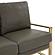 Jefferson - Leather Loveseat - Gold Frame - Grey, Grey by LeisureMod