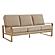 Jefferson Contemporary Modern Design Velvet Sofa With Gold Frame., Beige by LeisureMod