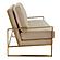 Jefferson Contemporary Modern Design Velvet Sofa With Gold Frame., Beige by LeisureMod