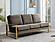 Jefferson Contemporary Modern Design Velvet Sofa With Gold Frame., Dark Grey by LeisureMod