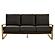 Jefferson Contemporary Modern Design Velvet Sofa With Gold Frame., Dark Grey by LeisureMod