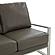 Jefferson Contemporary Modern Faux Leather Loveseat With Silver Frame, Grey by LeisureMod