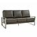 Jefferson Contemporary Modern Design Leather Sofa With Silver Frame, Grey by LeisureMod