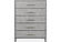 Eloquence Gray 5 Drawer Chest by Jofran Furniture