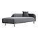 Deleuze Chaise Anthracite by Moe's Home Collection