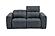 Prescott Leather Loveseat in Dark Grey by J&M Furniture
