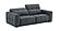 Prescott Leather Sofa in Dark Grey by J&M Furniture