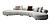 HF5018 Modern Fabric Sofa in White by J&M Furniture