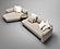 HF5516 Modern Fabric Sectional in Beige by J&M Furniture
