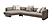 HF5516 Modern Fabric Sectional in Beige by J&M Furniture