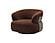 HF6016A Modern Fabric Swivel Armchair in Brown by J&M Furniture