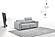 Prescott Leather Loveseat in Light Grey by J&M Furniture