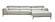 Lecoultre Sectional Light Gray by J&M Furniture